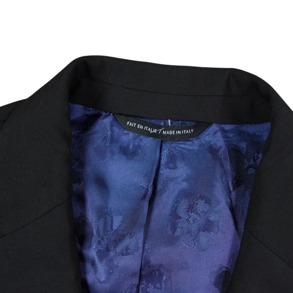 Ted Baker Blazer Mens 42R Black Regular Jay CT Wool Sport Coat Made Fabric Italy